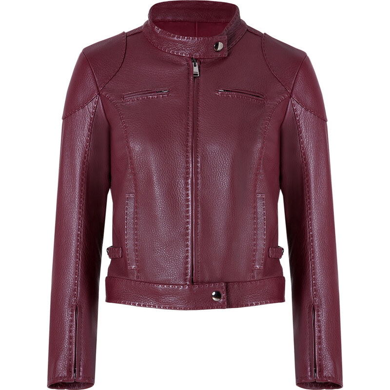 Fendi Leather Jacket in Cherry