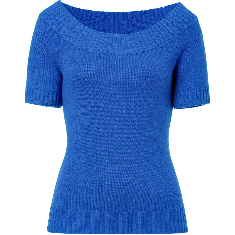 Michael Kors Cashmere Boat-Neck Pullover in Royal