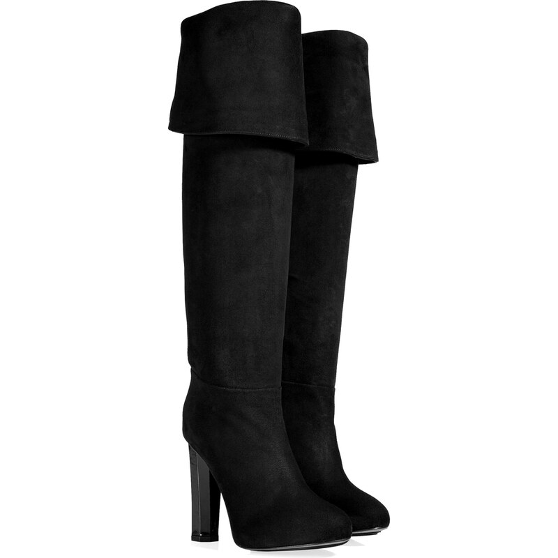 Aperlai Suede High Boots in Black