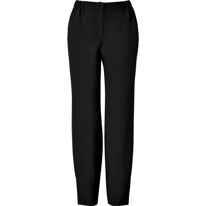 Fendi Silk-Blend Pants in Black
