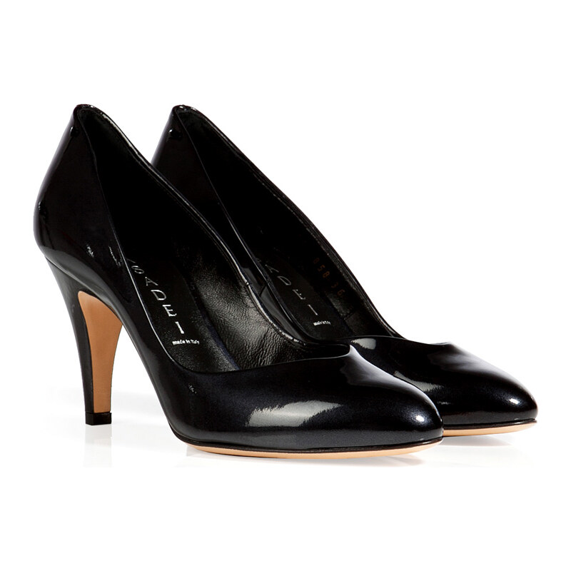 Casadei Patent Leather Pumps in Softmetal Black