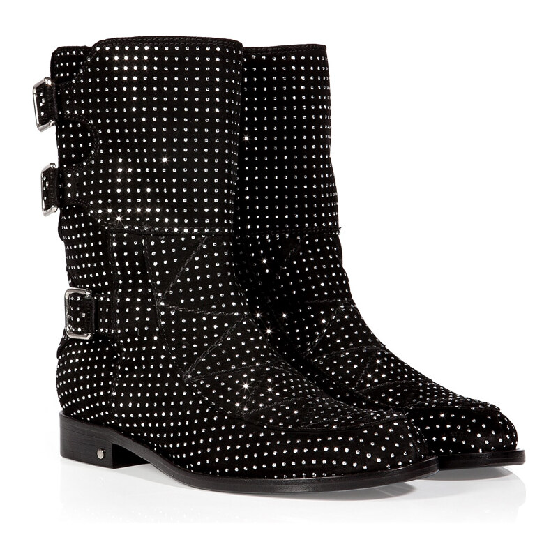 Laurence Dacade Suede Studded Boot in Black
