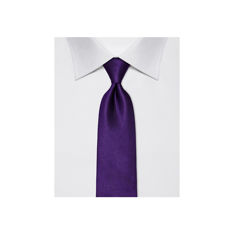 Fialová kravata Vincenzo Boretti 21986 - struktura čtvereček