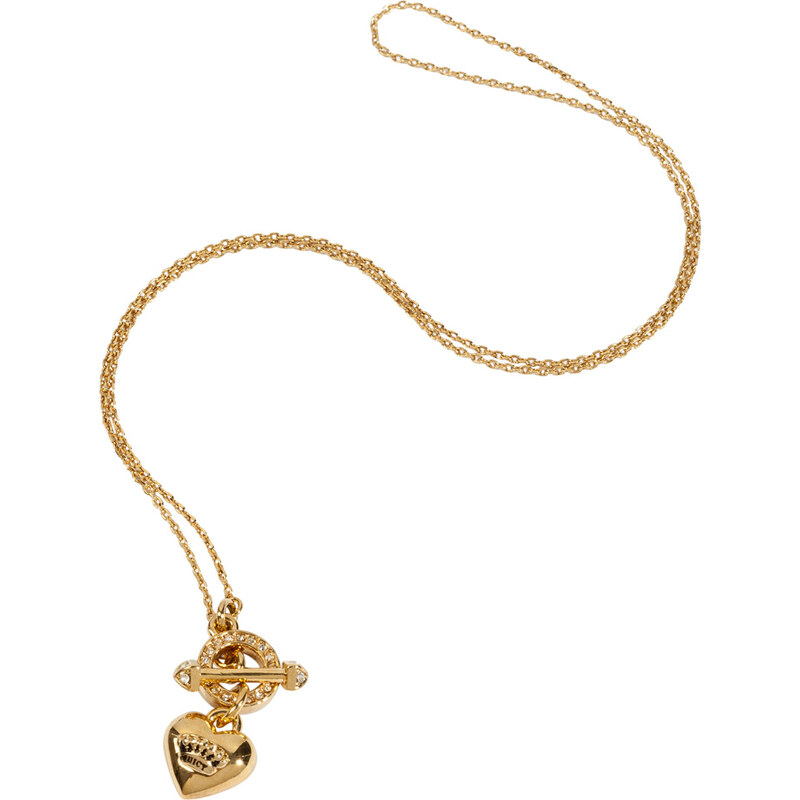 Juicy Couture Gold Puffed Heart Necklace