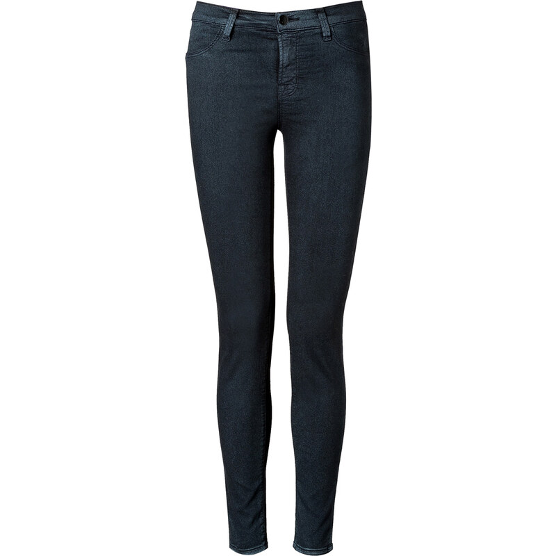 J Brand Jeans Mid Rise Super Skinny Jeans in Dusted Blue Nebula