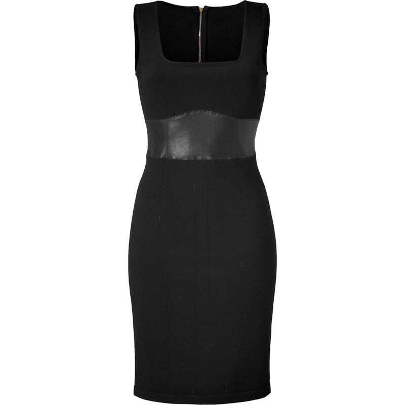 Jitrois Cotton Ute Dress with Leather Waist in Black