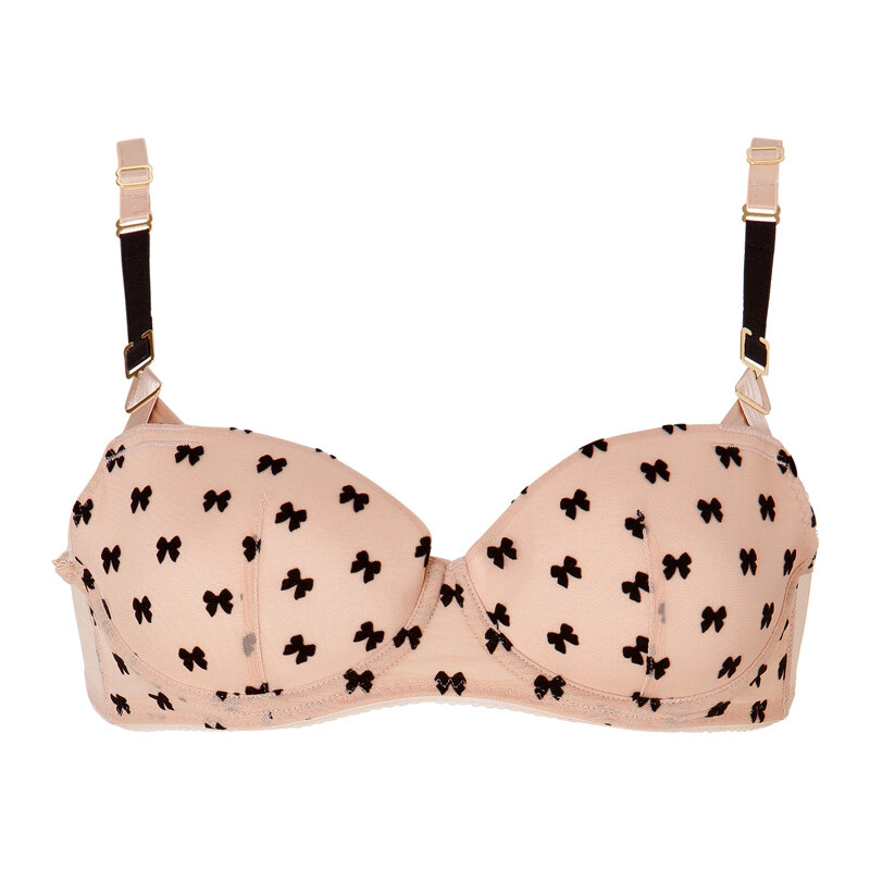 Stella McCartney Tammy Tickling Bra in Apricot on Black