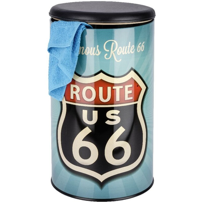 Retro koš na špinavé prádlo Wenko Route 66, 54 l