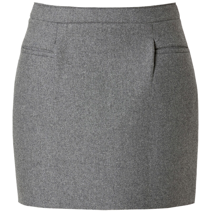 J.W. Anderson Wool-Blend Sponge Mini Skirt in Grey