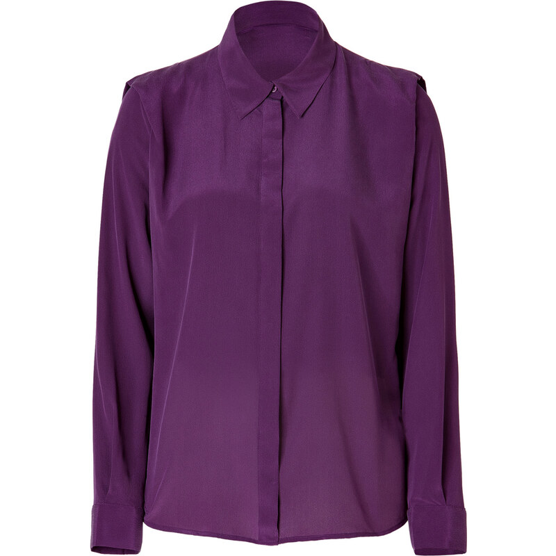 See by Chloé Silk Structured Shoulder Blouse