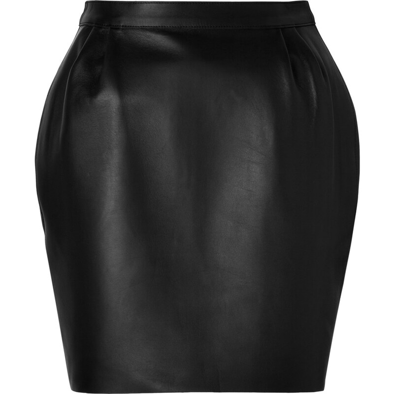 Valentino Leather Skirt in Black