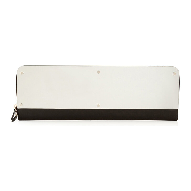 Maison Margiela Leather Oversized Clutch with Mirror Panels