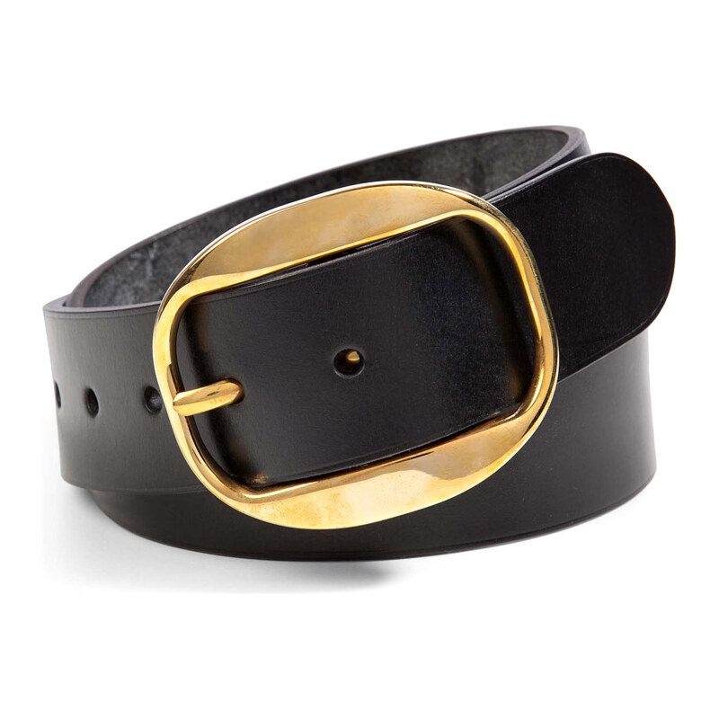 Ralph Lauren Collection Leather Bridle Belt in Black