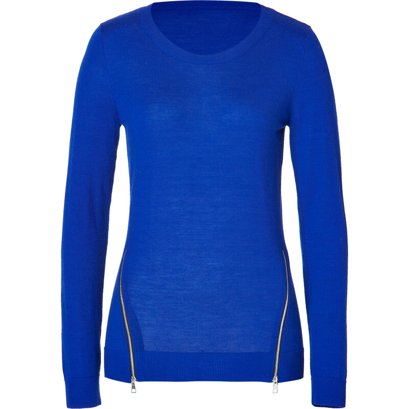 Sandro Wool-Cashmere Secret Sweater in Electric Blue
