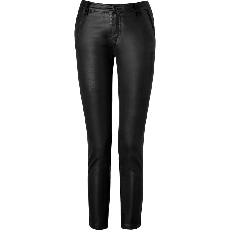 Ermanno Scervino Coated Cotton Stretch Pants in Black