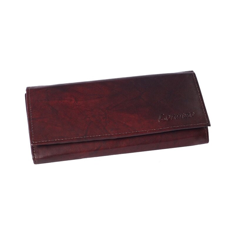 Dámská peněženka kožená tmavě hnědá, Loranzo 440