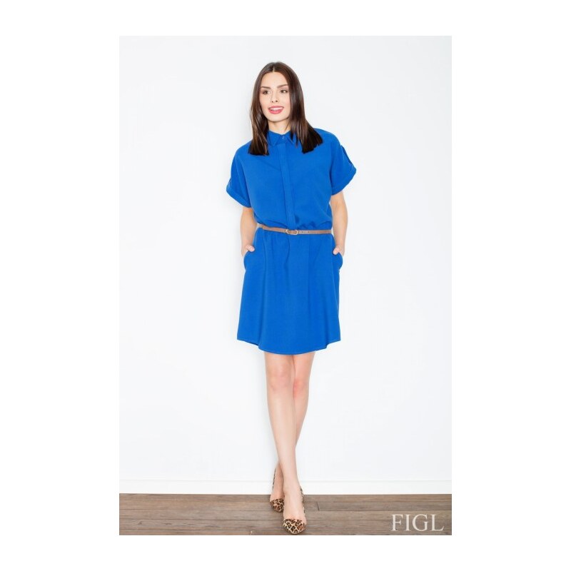 FIGL Dámské šaty M442 modrá