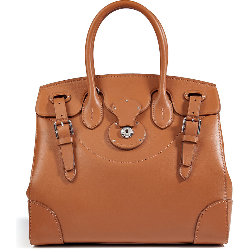 Ralph Lauren Collection Leather Soft Ricky Tote in Gold