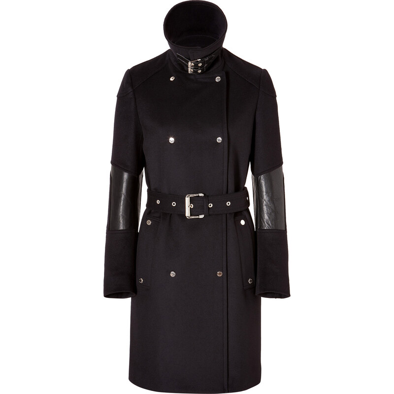 Belstaff Wool-Cashmere Hadlow Belted Trench in Midnight