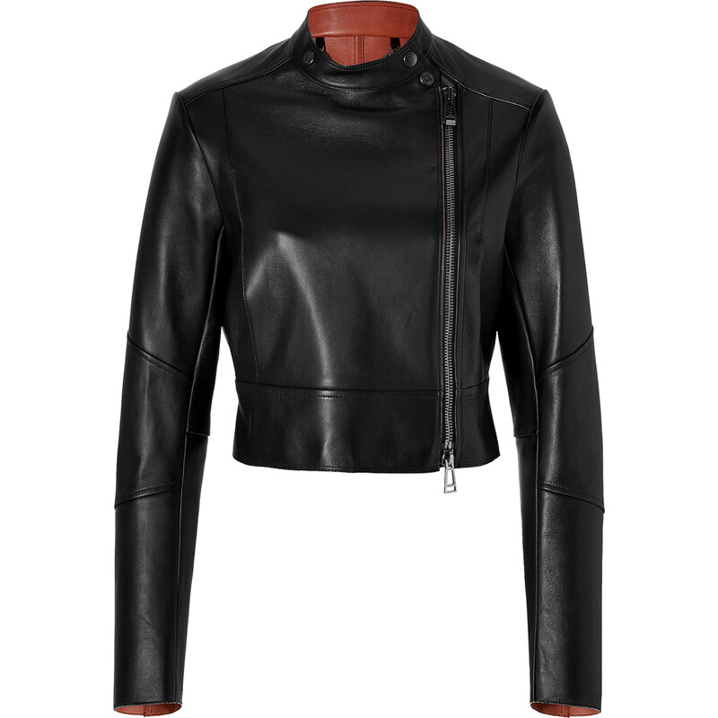 Belstaff Leather Bowden Moto Jacket in Black/Sepia