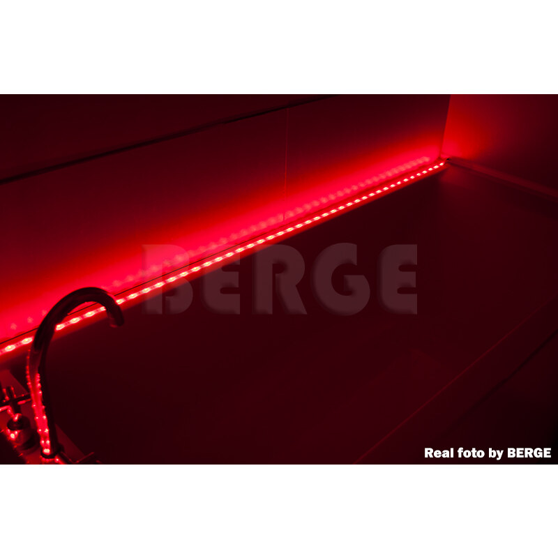 ECOLIGHT LED pásek KOMPLET - 5m - 300/5m - 4,8W/m - červený + konektor + zdroj