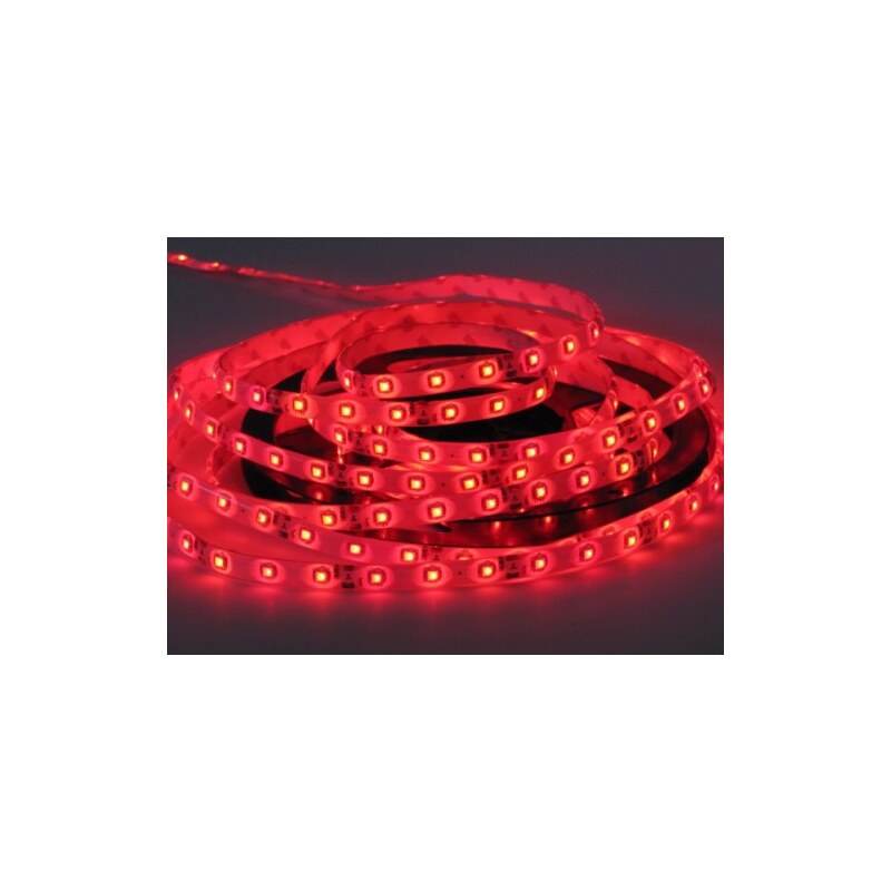 ECOLIGHT LED pásek KOMPLET - SMD 2835 - 5m - 300/5m - 4,8W/m - červený + konektor + zdroj