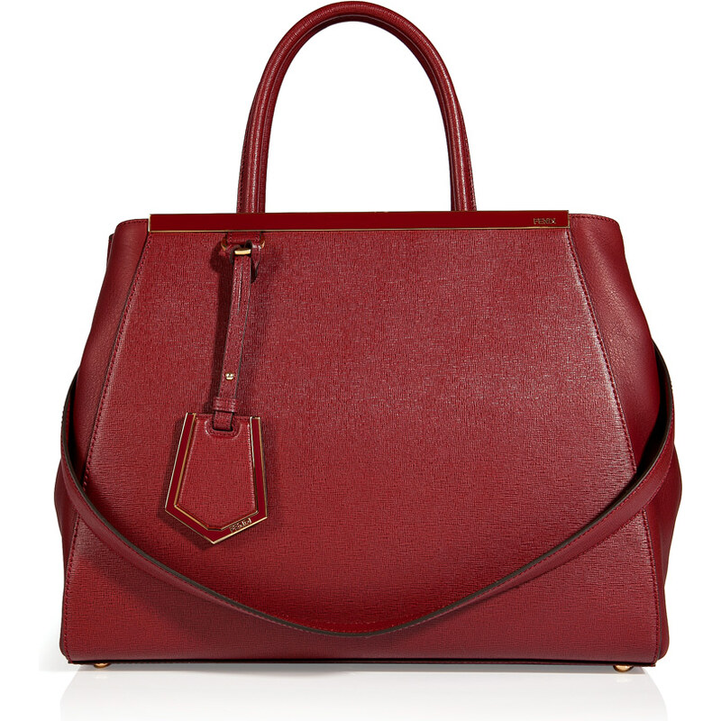 Fendi Leather 2Jours Tote in Scarlet Red/Cherry