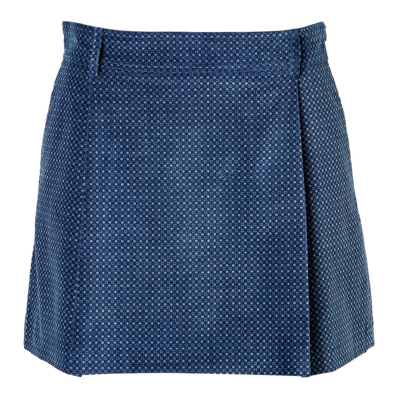 Paul & Joe Velvet Duflair Skirt in Blue