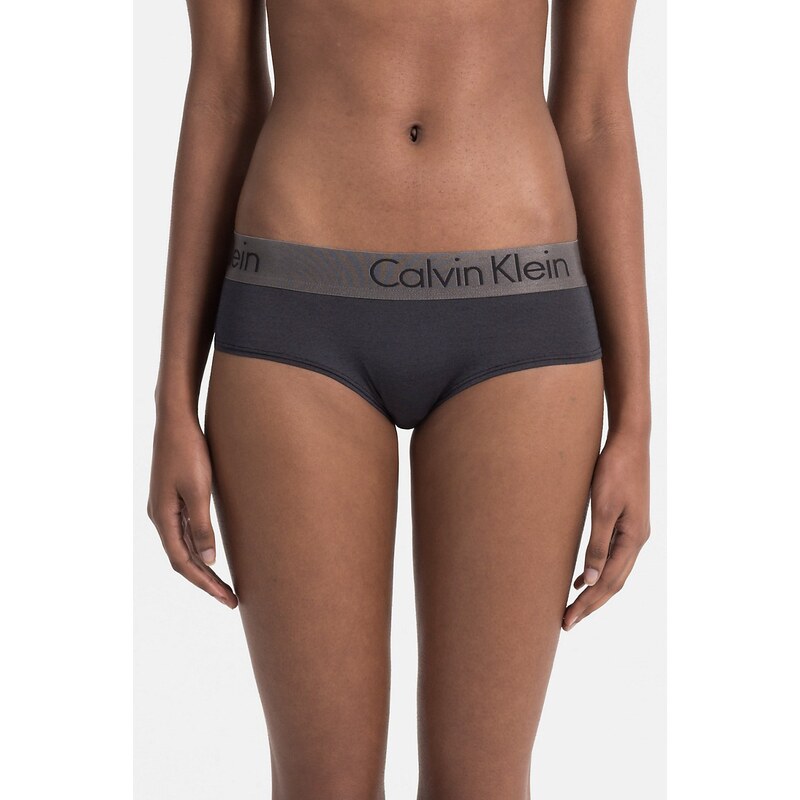 Calvin Klein tmavě šedé kalhotky Hipster Slip Garconne
