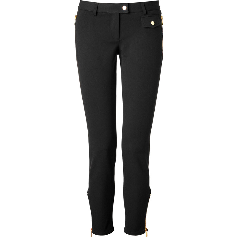 Michael Kors Stretch Cotton Pants with Zip Detailing