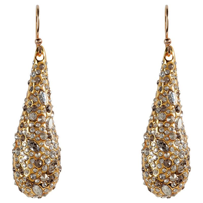 Alexis Bittar Crystal Encrusted Gold-Plated Small Tear Earrings