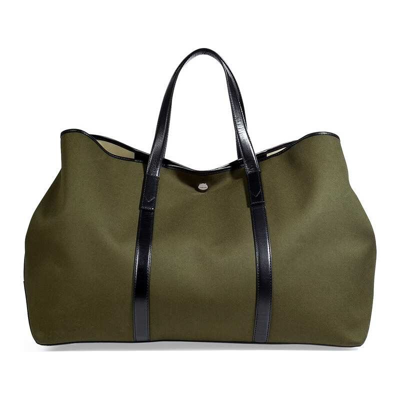 Michael Kors Drill Cotton XL Tote in Army