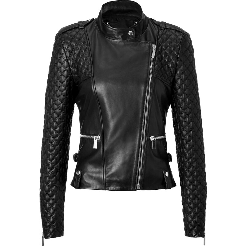 Barbara Bui Quilted Leather Jacket in Black