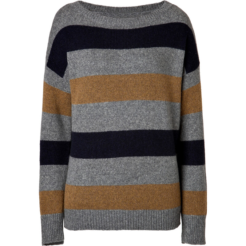 A.L.C. Merino-Camel Hair Rogers Pullover in Green/Moss/Midnight