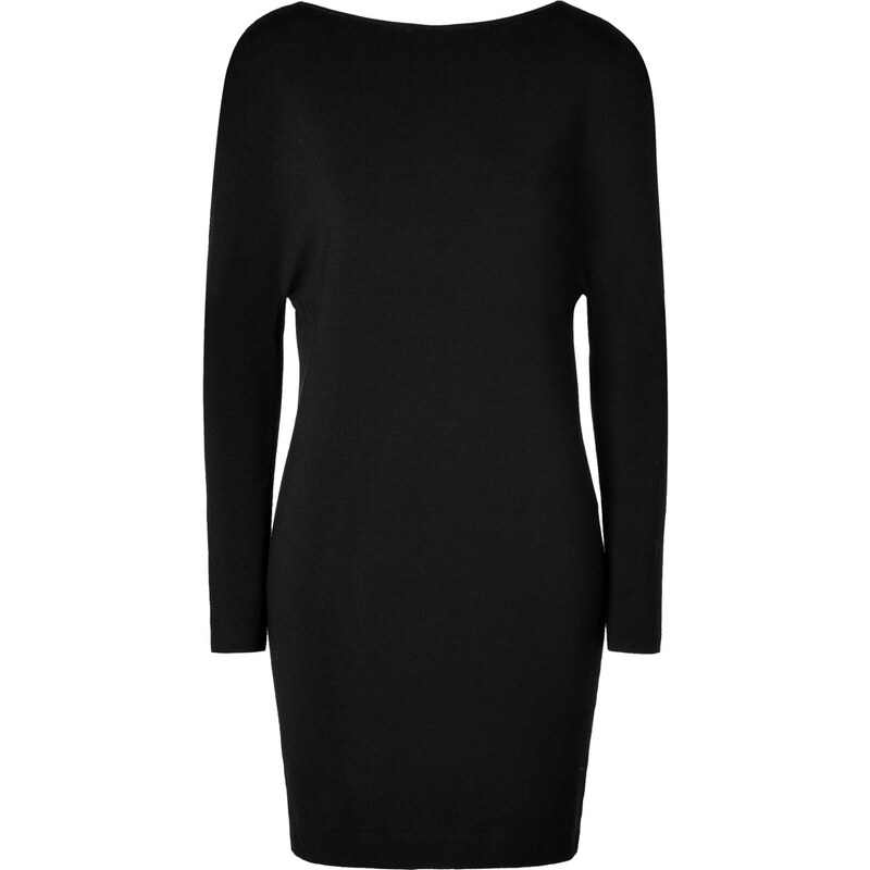 Vionnet Boat Slick Sweater Dress in Black
