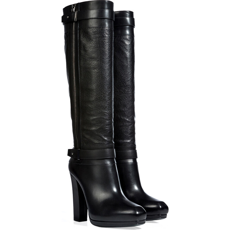 Belstaff Leather Gainsborough Tall Boots in Black