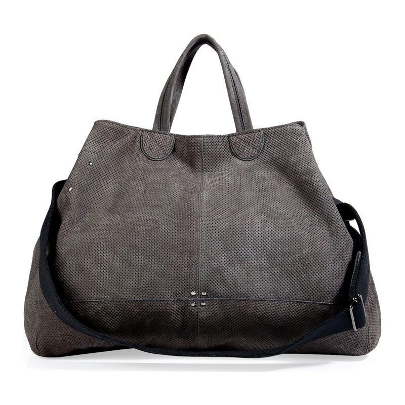 Jérôme Dreyfuss Textured Nubuck Tote in Grey