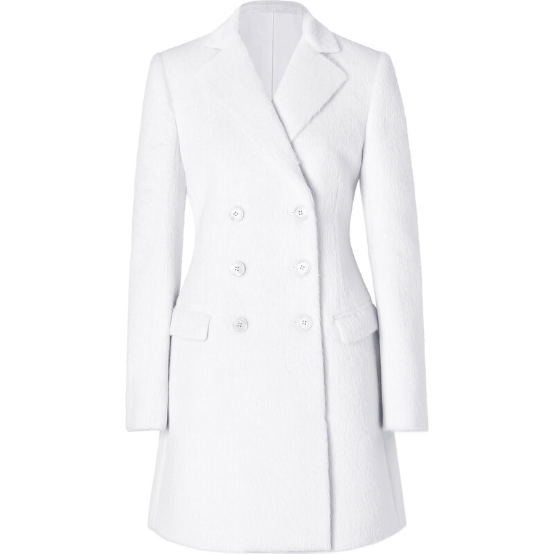 Salvatore Ferragamo Wool Coat in White