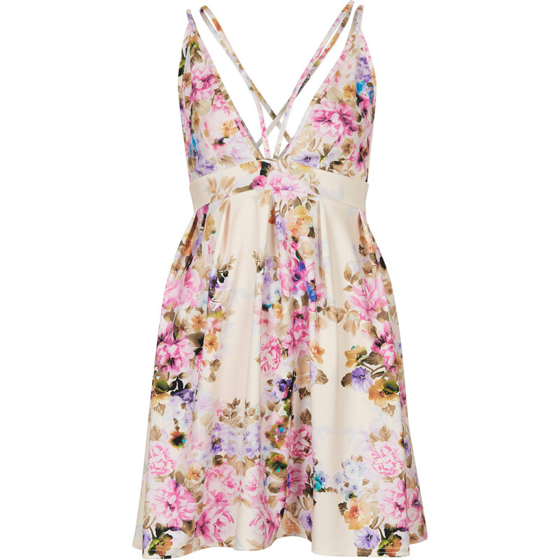 Topshop **Floral Scuba Skater Dress by Oh My Love