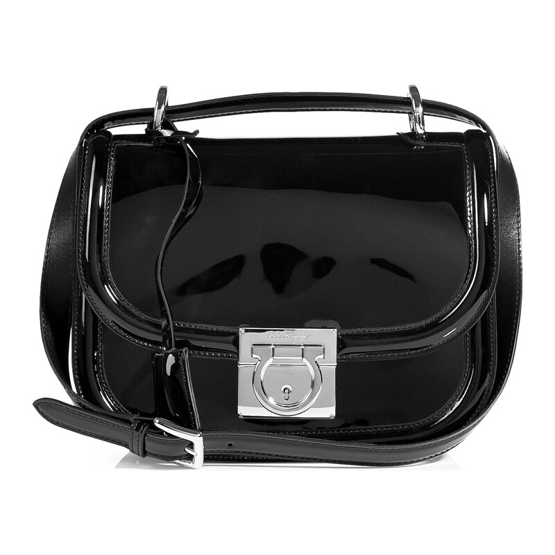 Salvatore Ferragamo Leather Jody Bag in Black