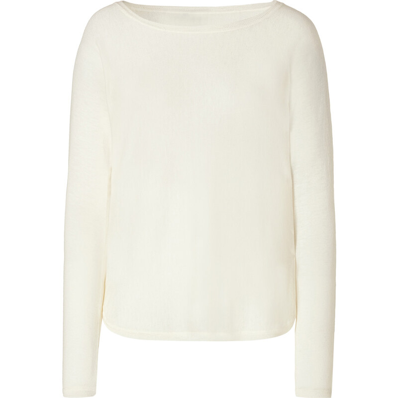 Vince Wool-Cashmere Blend Top in Vanilla