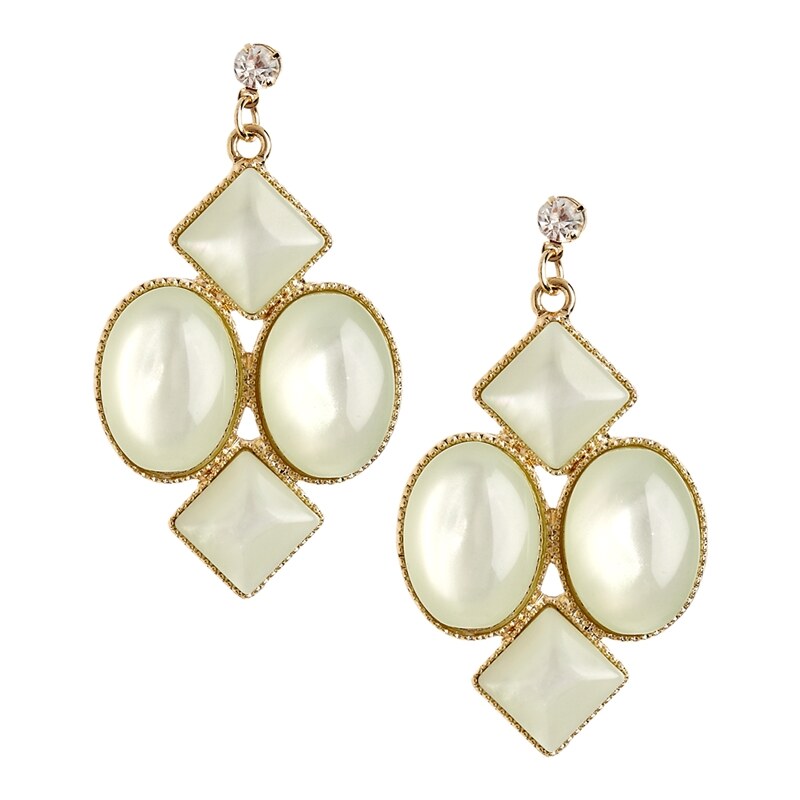 ASOS Limited Edition Pearlised Chandelier Earrings - Green