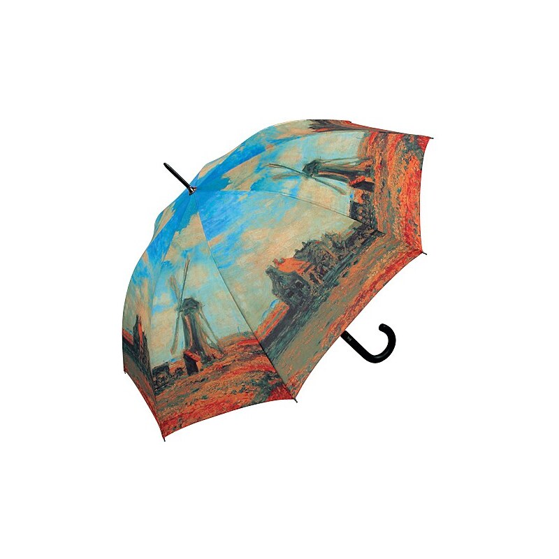 Doppler Dámský holový vystřelovací deštník ART Monet "Větrné mlýny" 74157P