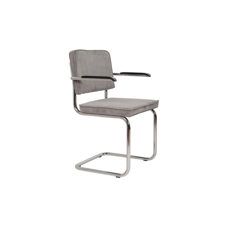 Zuiver Židle s područkou Ridge Rib cool grey