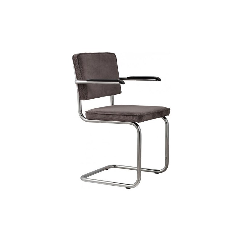 Zuiver Židle s područkou Ridge Rib grey