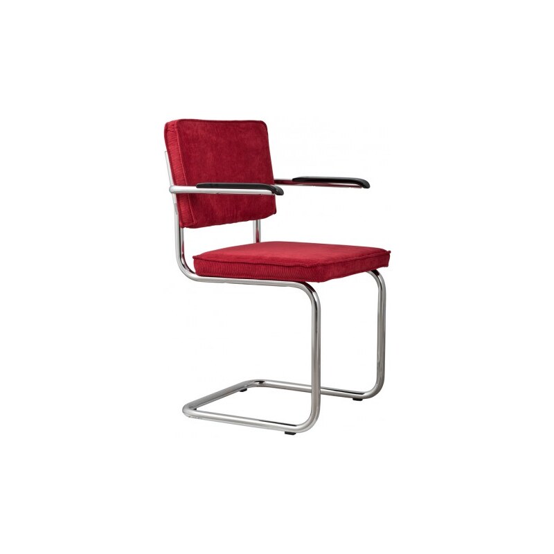 Zuiver Židle s područkou Ridge Rib red