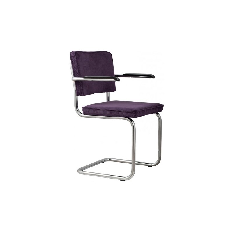Zuiver Židle s područkou Ridge Rib purple