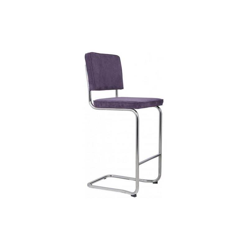 Zuiver Ridge Kink Rib Barstool Purple