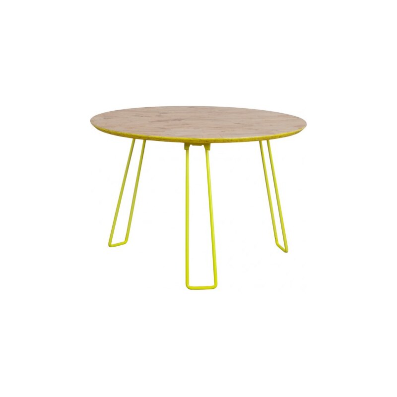 Zuiver Konferenční stolek OSB, velký, žlutý,60 cm