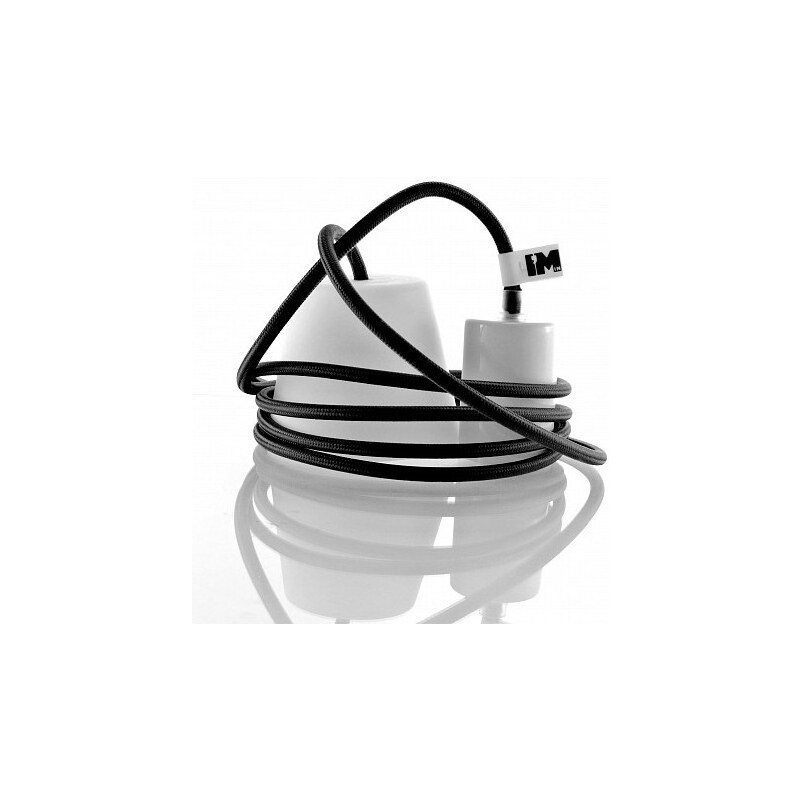 IMINDESIGN Silikon 1-závěsná žárovka, black/white